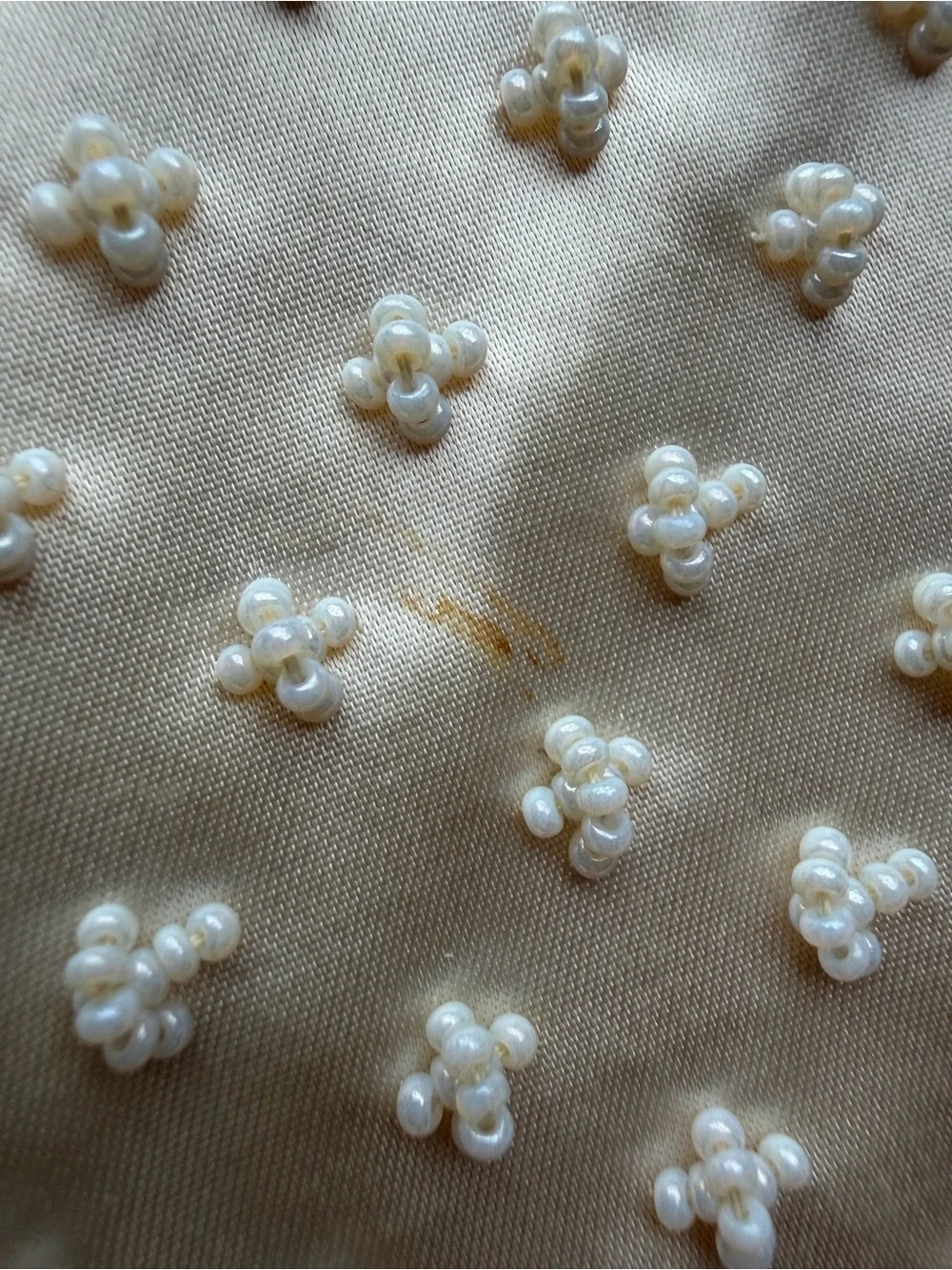 Small Vintage White Beaded Evening Clutch Handbag Purse Classic Bridal Heirloom
